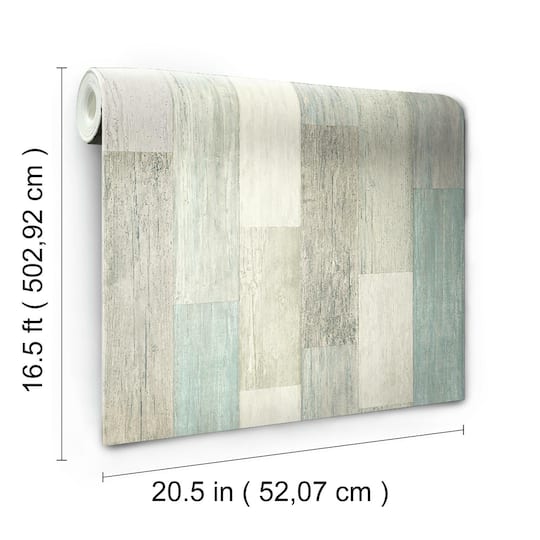 RoomMates Coastal Weathered Plank Peel & Stick Wallpaper